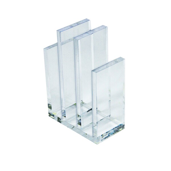 Clear 1/2" Thick Acrylic File Sorter and Bookend, PK2